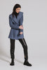 Sentaler Wrap Coat with Ribbed Sleeves featured in Superfine Alpaca and available in Dusty Blue. Seen as product video.